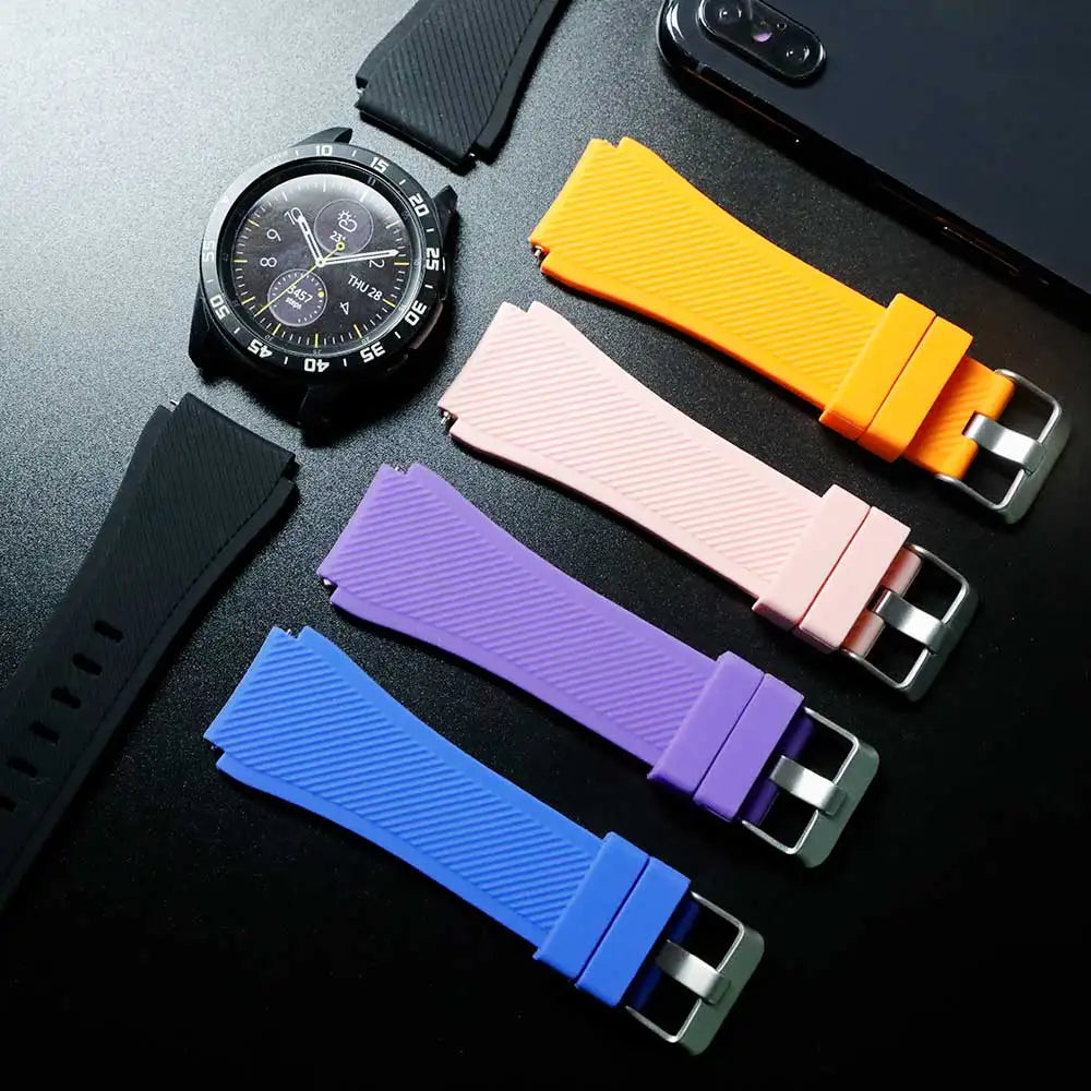 20/22mm Watch Strap For Samsung galaxy watch 5/6/4 40mm/Classic 46/Gear s3 silicone bracelet huawei watch gt 2e/5 pro 45mm Strap