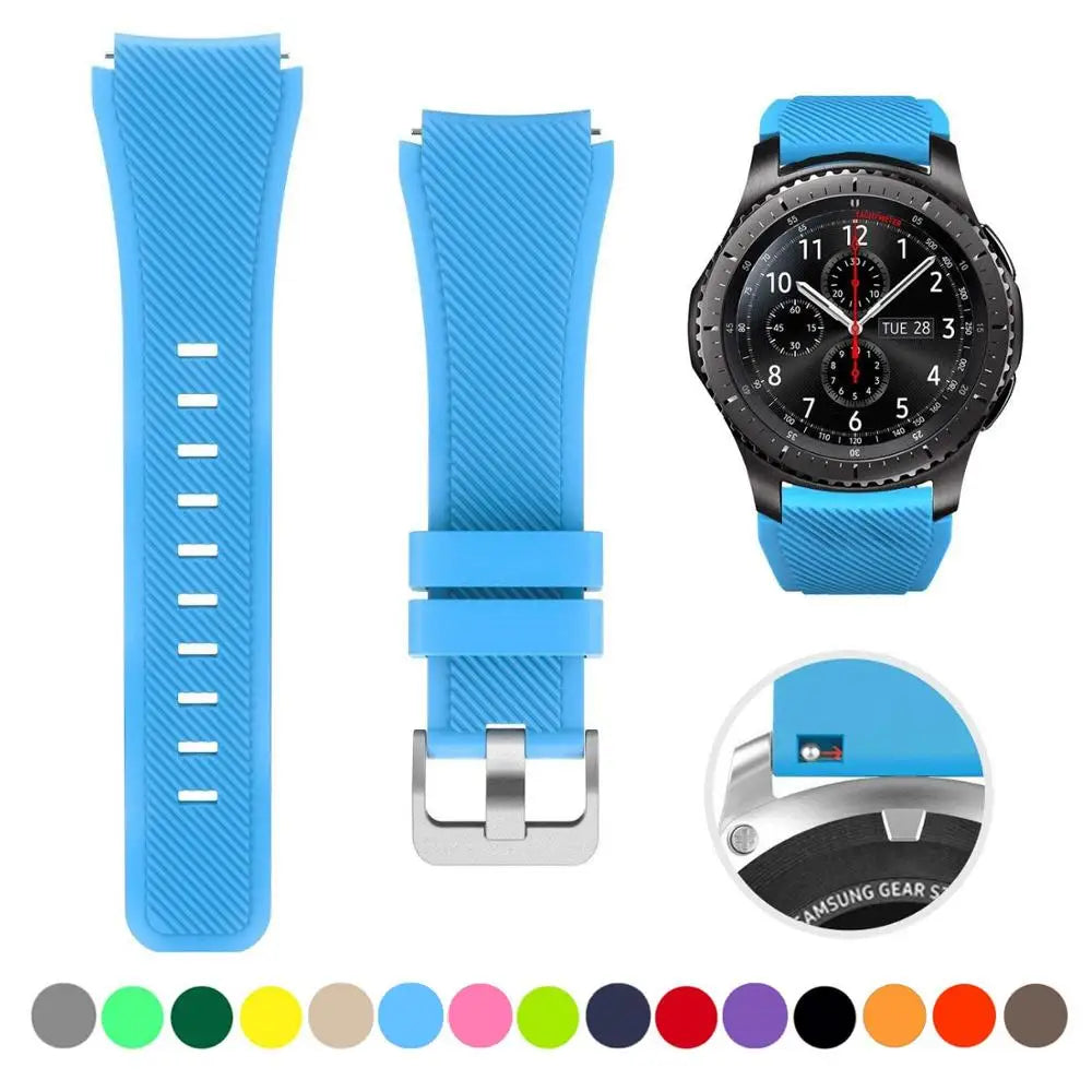 20/22mm Watch Strap For Samsung galaxy watch 5/6/4 40mm/Classic 46/Gear s3 silicone bracelet huawei watch gt 2e/5 pro 45mm Strap