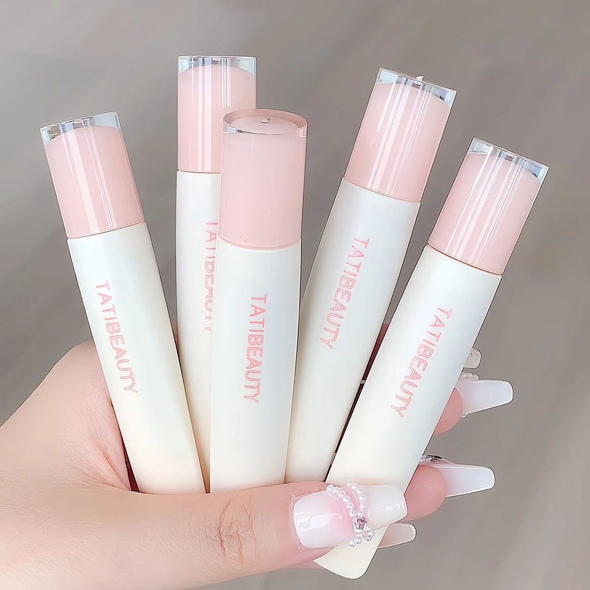 TATIBEAUTY Lip Jelly Essence Hydrating Lipstick Lip Gloss Lip Gloss Mirror Lip Gloss Lipstick Tender Pink Student Makeup