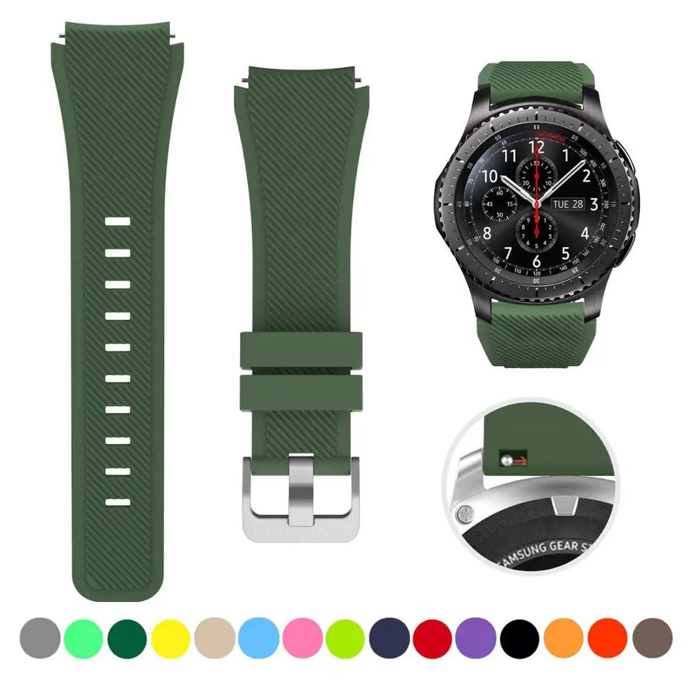 20/22mm Watch Strap For Samsung galaxy watch 5/6/4 40mm/Classic 46/Gear s3 silicone bracelet huawei watch gt 2e/5 pro 45mm Strap