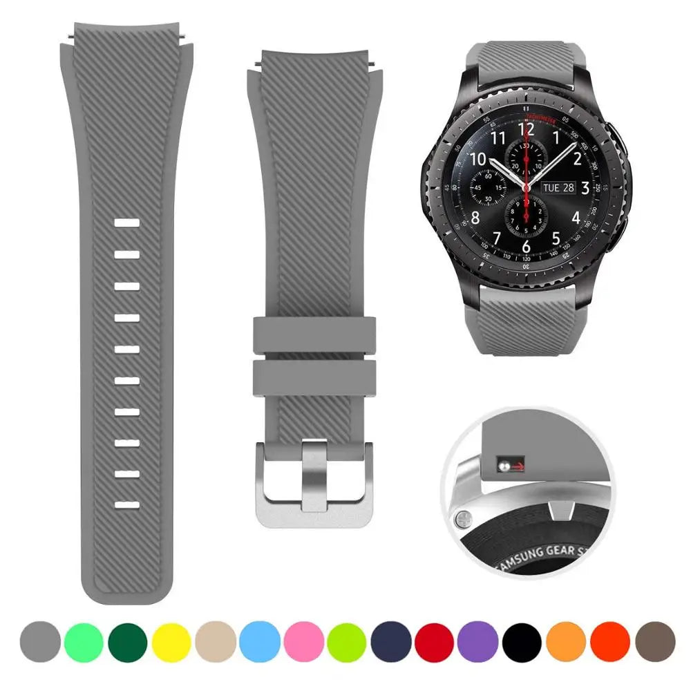 20/22mm Watch Strap For Samsung galaxy watch 5/6/4 40mm/Classic 46/Gear s3 silicone bracelet huawei watch gt 2e/5 pro 45mm Strap