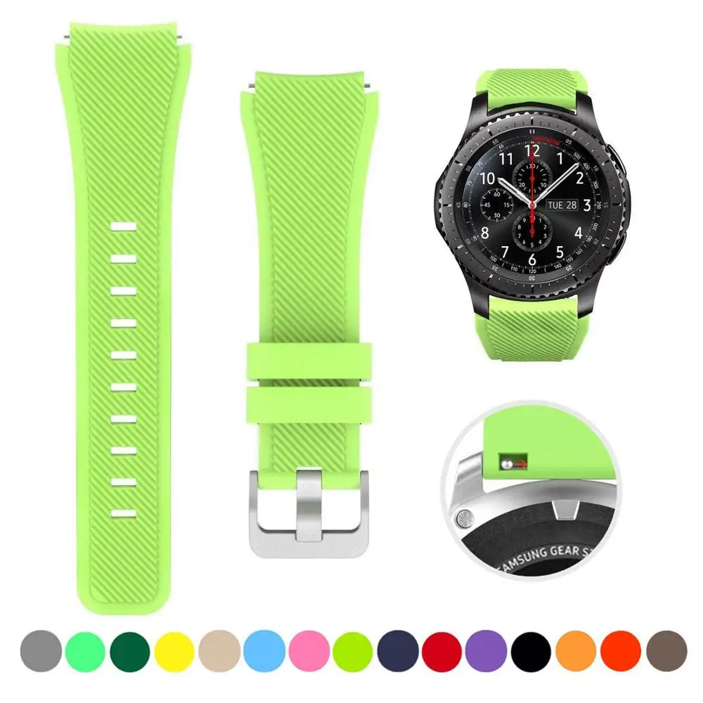 20/22mm Watch Strap For Samsung galaxy watch 5/6/4 40mm/Classic 46/Gear s3 silicone bracelet huawei watch gt 2e/5 pro 45mm Strap