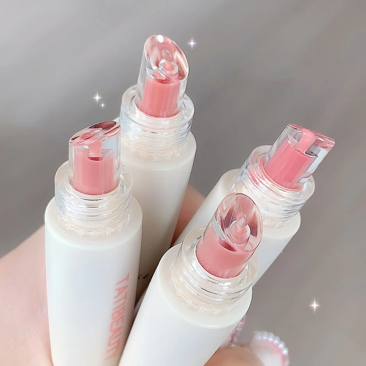 TATIBEAUTY Lip Jelly Essence Hydrating Lipstick Lip Gloss Lip Gloss Mirror Lip Gloss Lipstick Tender Pink Student Makeup