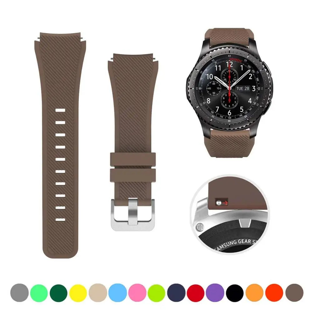 20/22mm Watch Strap For Samsung galaxy watch 5/6/4 40mm/Classic 46/Gear s3 silicone bracelet huawei watch gt 2e/5 pro 45mm Strap