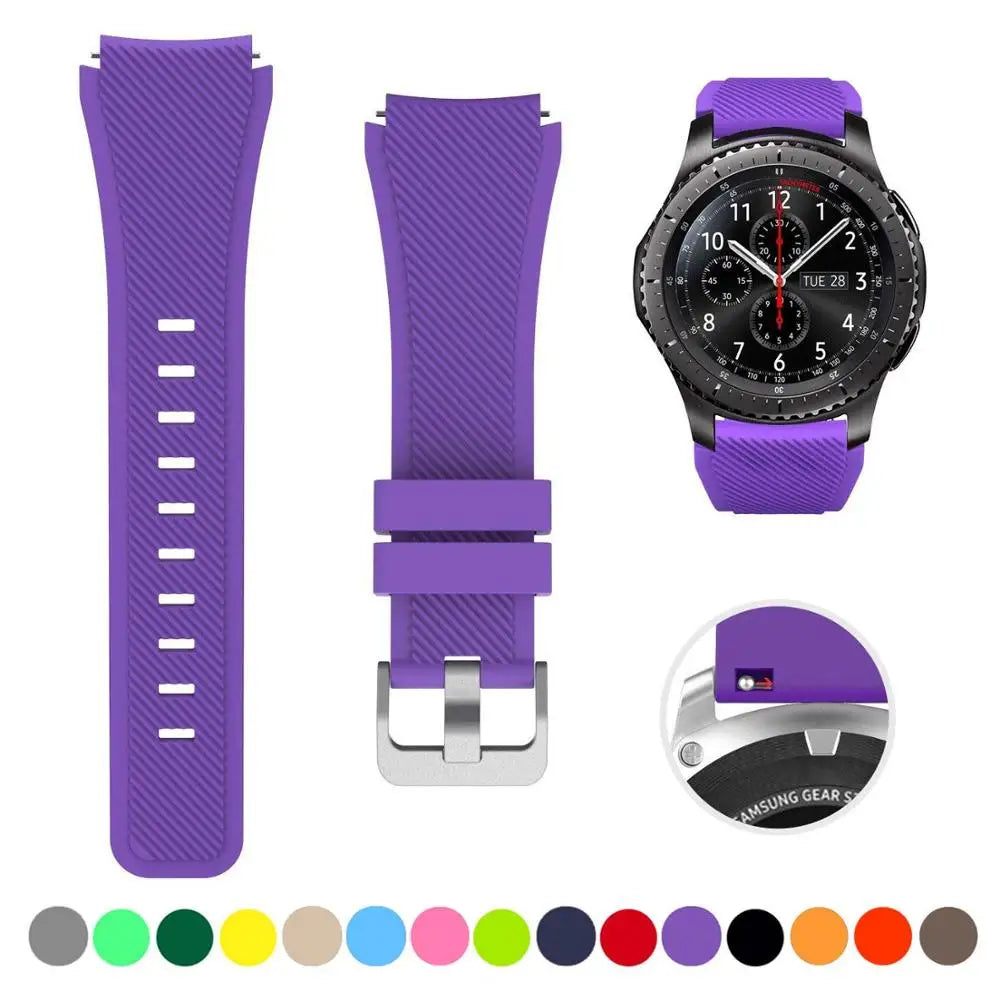 20/22mm Watch Strap For Samsung galaxy watch 5/6/4 40mm/Classic 46/Gear s3 silicone bracelet huawei watch gt 2e/5 pro 45mm Strap