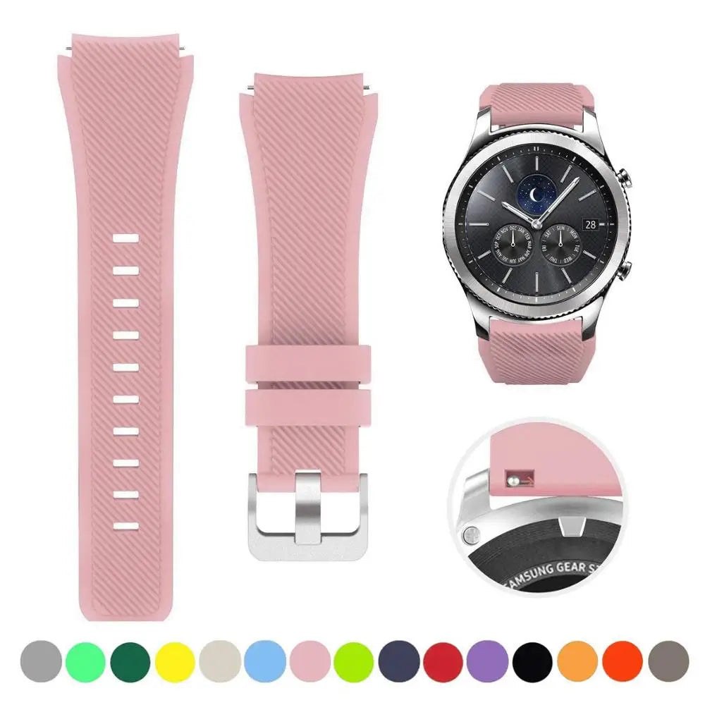 20/22mm Watch Strap For Samsung galaxy watch 5/6/4 40mm/Classic 46/Gear s3 silicone bracelet huawei watch gt 2e/5 pro 45mm Strap