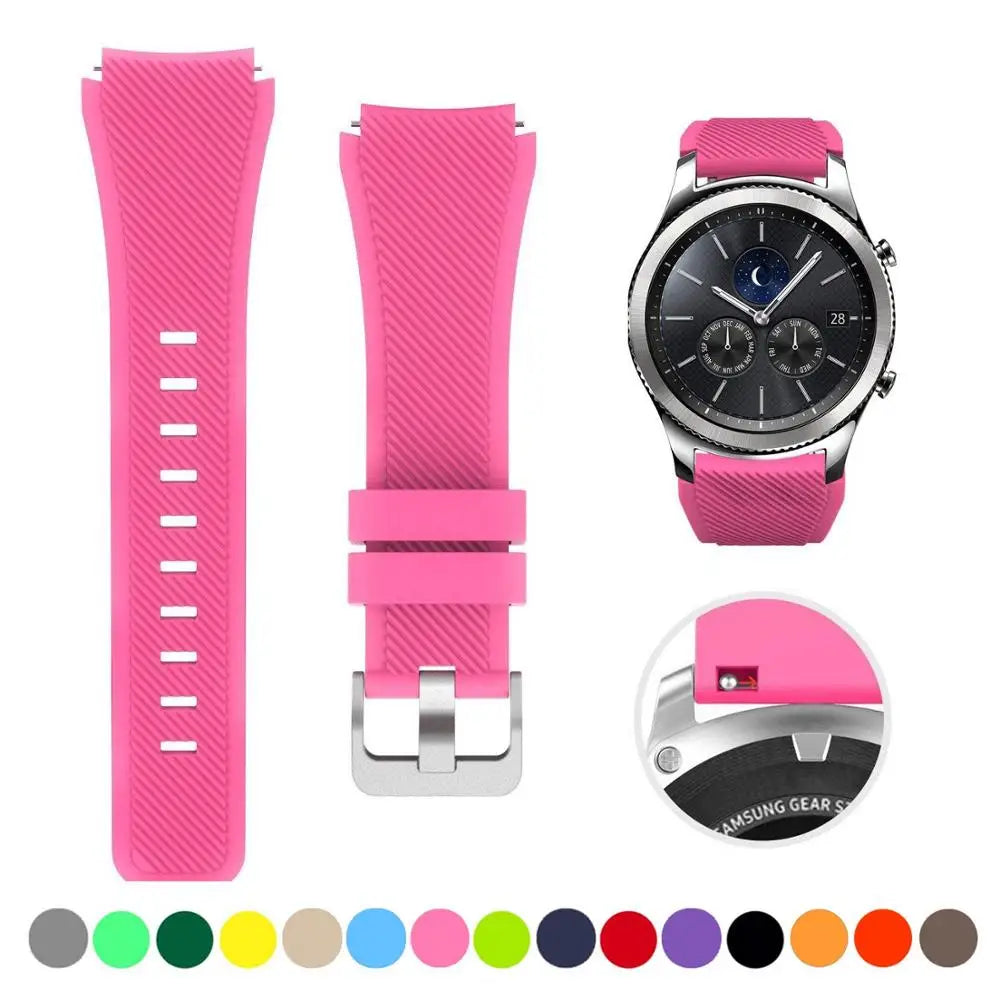 20/22mm Watch Strap For Samsung galaxy watch 5/6/4 40mm/Classic 46/Gear s3 silicone bracelet huawei watch gt 2e/5 pro 45mm Strap