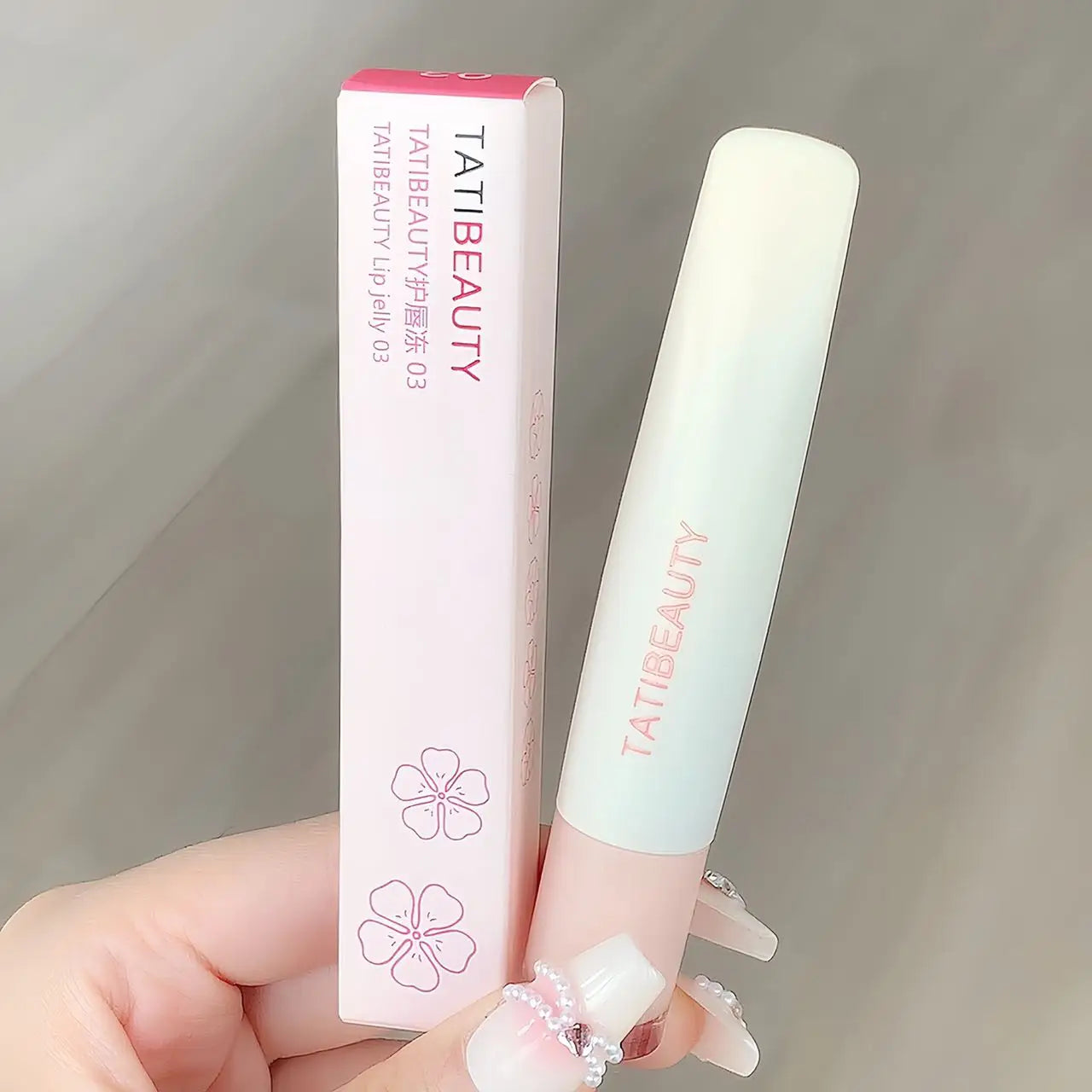 TATIBEAUTY Lip Jelly Essence Hydrating Lipstick Lip Gloss Lip Gloss Mirror Lip Gloss Lipstick Tender Pink Student Makeup