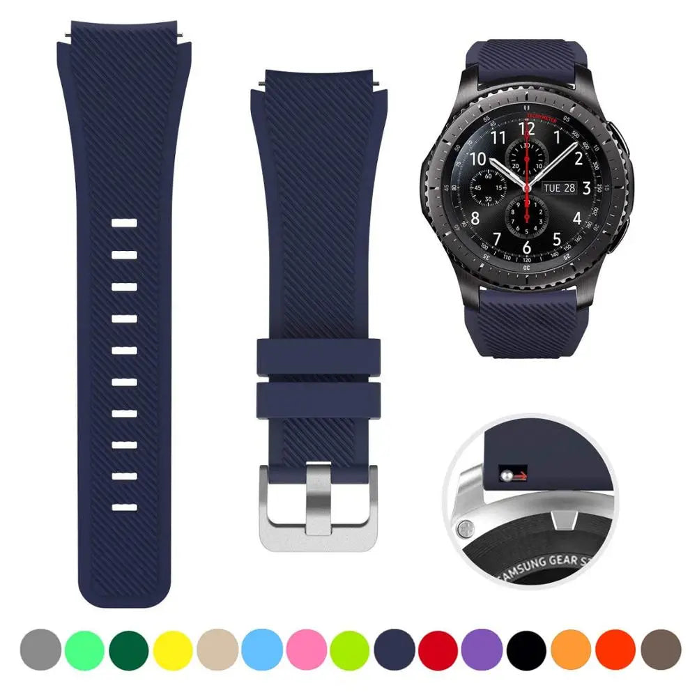 20/22mm Watch Strap For Samsung galaxy watch 5/6/4 40mm/Classic 46/Gear s3 silicone bracelet huawei watch gt 2e/5 pro 45mm Strap