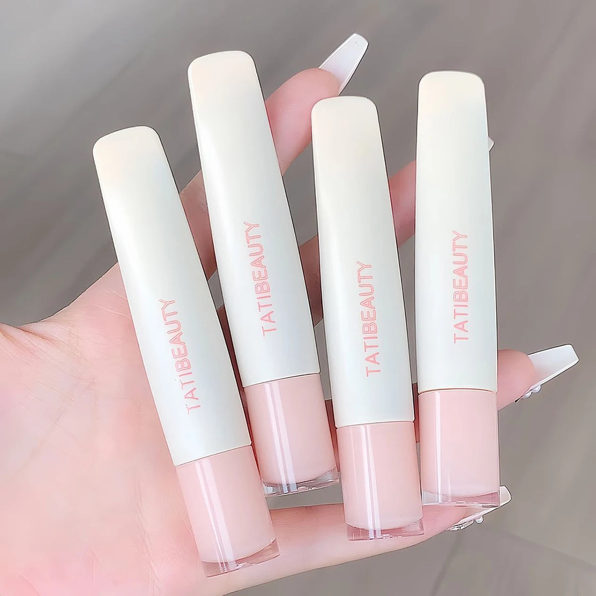 TATIBEAUTY Lip Jelly Essence Hydrating Lipstick Lip Gloss Lip Gloss Mirror Lip Gloss Lipstick Tender Pink Student Makeup