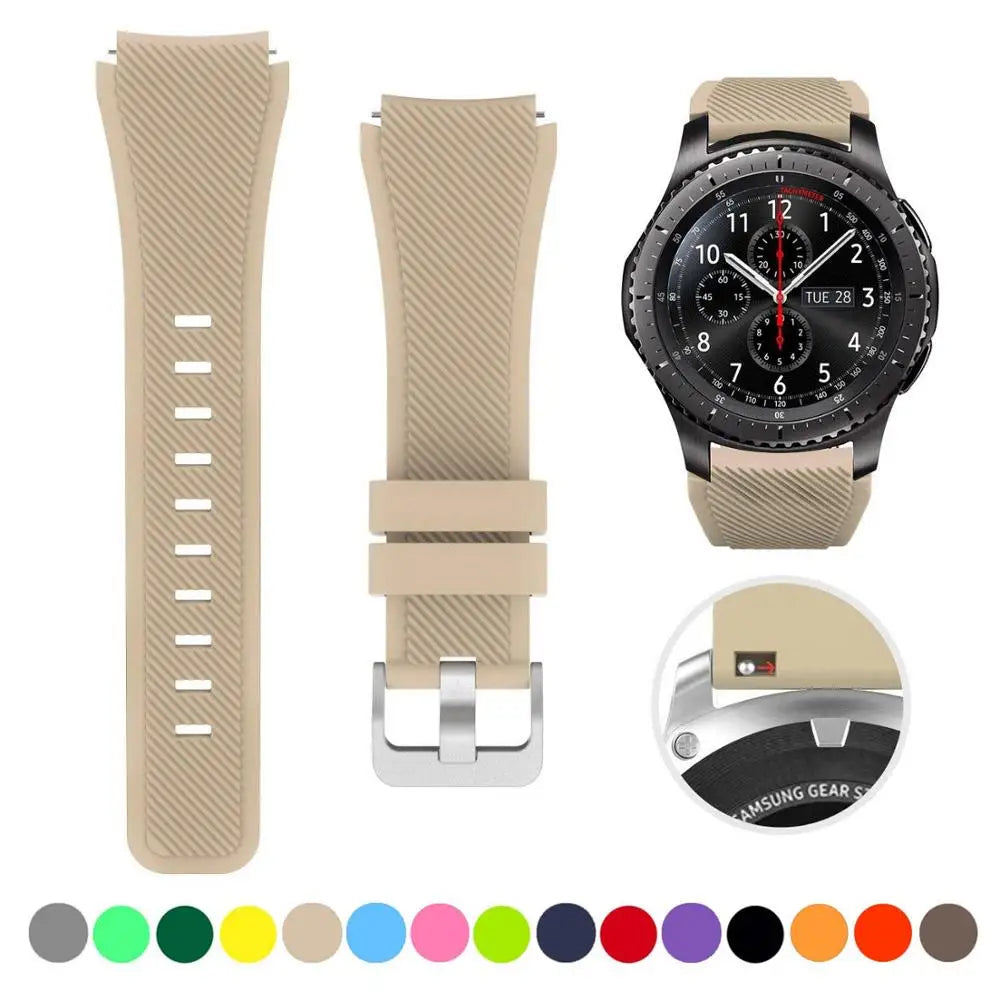 20/22mm Watch Strap For Samsung galaxy watch 5/6/4 40mm/Classic 46/Gear s3 silicone bracelet huawei watch gt 2e/5 pro 45mm Strap